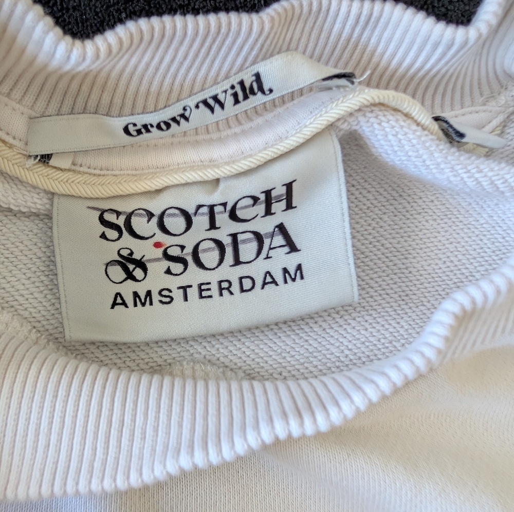 Scotch & Soda Eyelet Embroider Knit Crop Sweatshirt XS Feminine Coquette Floral - Picture 4 of 14